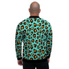 Teal Cheetah Men's Bomber Jacket-grizzshop