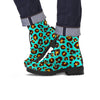 Teal Cheetah Men's Boots-grizzshop