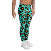 Teal Cheetah Men's Leggings-grizzshop