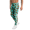 Teal Cheetah Men's Leggings-grizzshop