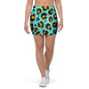 Teal Cheetah Mini Skirt-grizzshop