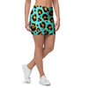 Teal Cheetah Mini Skirt-grizzshop