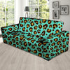 Teal Cheetah Sofa Cover-grizzshop