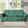 Teal Cheetah Sofa Cover-grizzshop