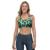 Teal Cheetah Sports Bra-grizzshop