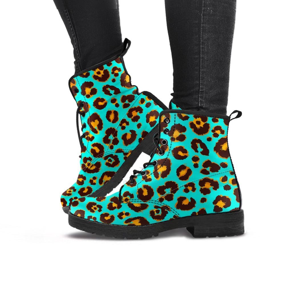 Teal Cheetah Women's Boots-grizzshop