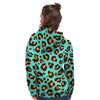 Teal Cheetah Women's Hoodie-grizzshop