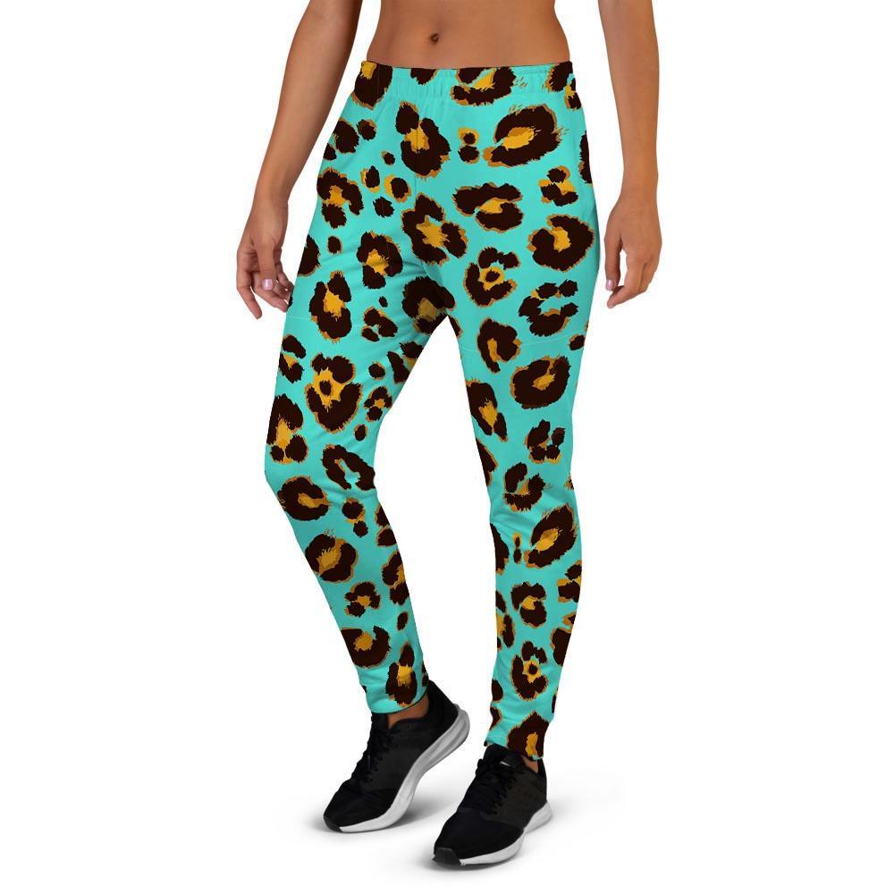 Teal Cheetah Women's Joggers-grizzshop