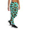 Teal Cheetah Women's Joggers-grizzshop