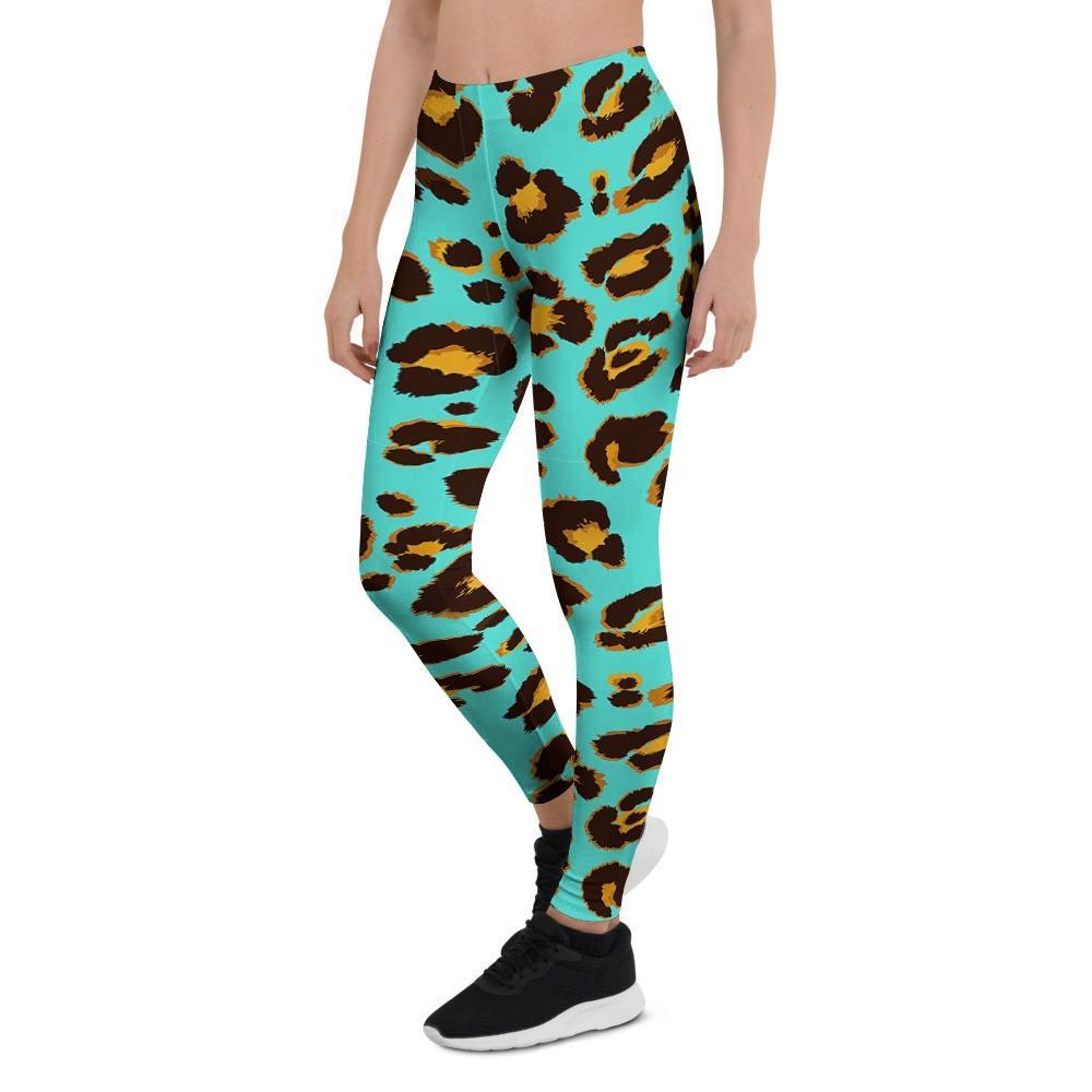 Teal Cheetah Women's Leggings-grizzshop