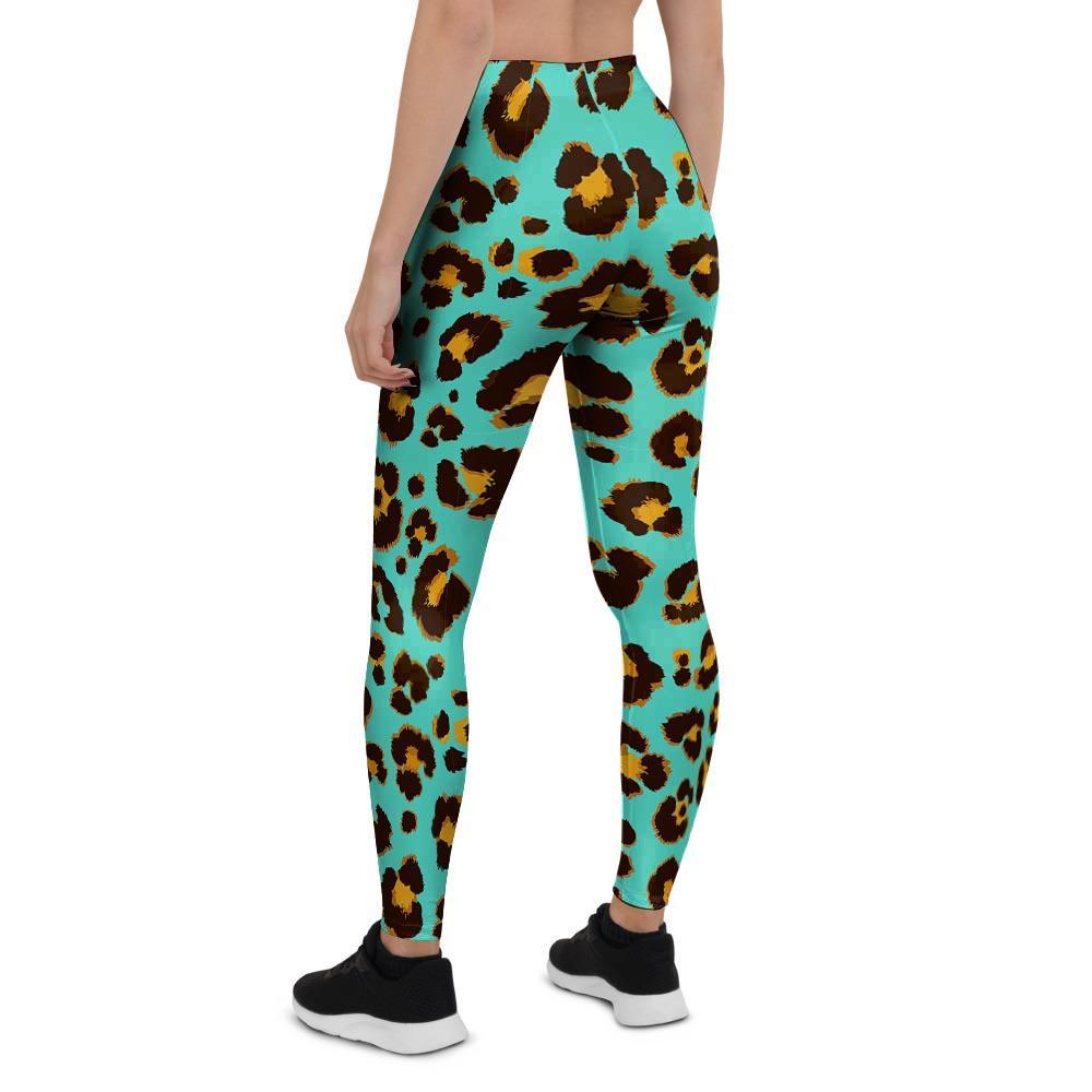 Teal Cheetah Women's Leggings-grizzshop