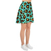 Teal Cheetah Women's Skirt-grizzshop