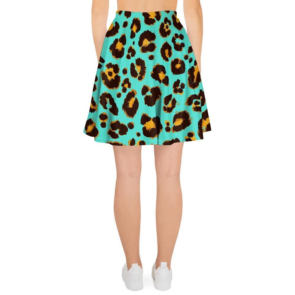 Teal Cheetah Women's Skirt-grizzshop