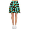 Teal Cheetah Women's Skirt-grizzshop