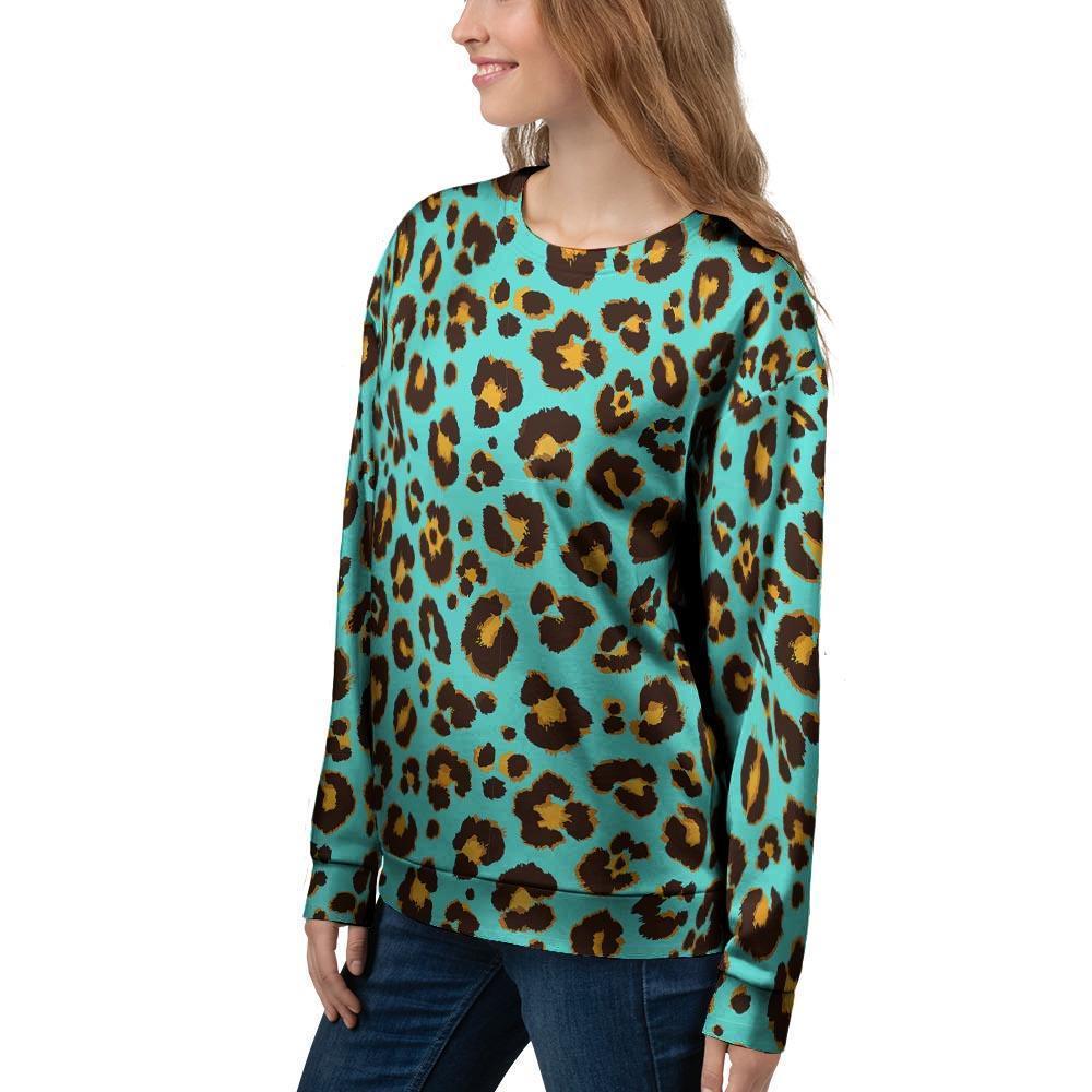 Teal Cheetah Women's Sweatshirt-grizzshop