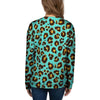 Teal Cheetah Women's Sweatshirt-grizzshop