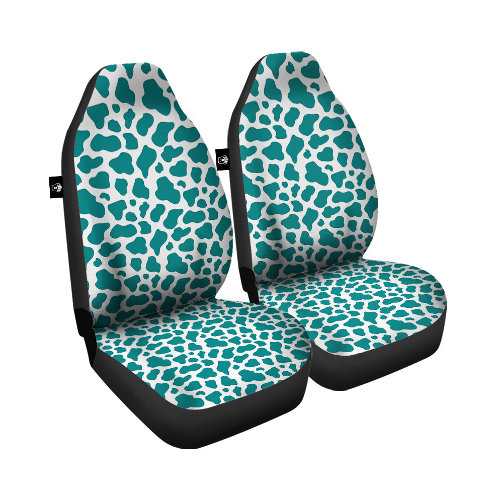 Teal Cow Print Pattern Car Seat Covers-grizzshop