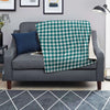 Teal Houndstooth Print Blanket-grizzshop