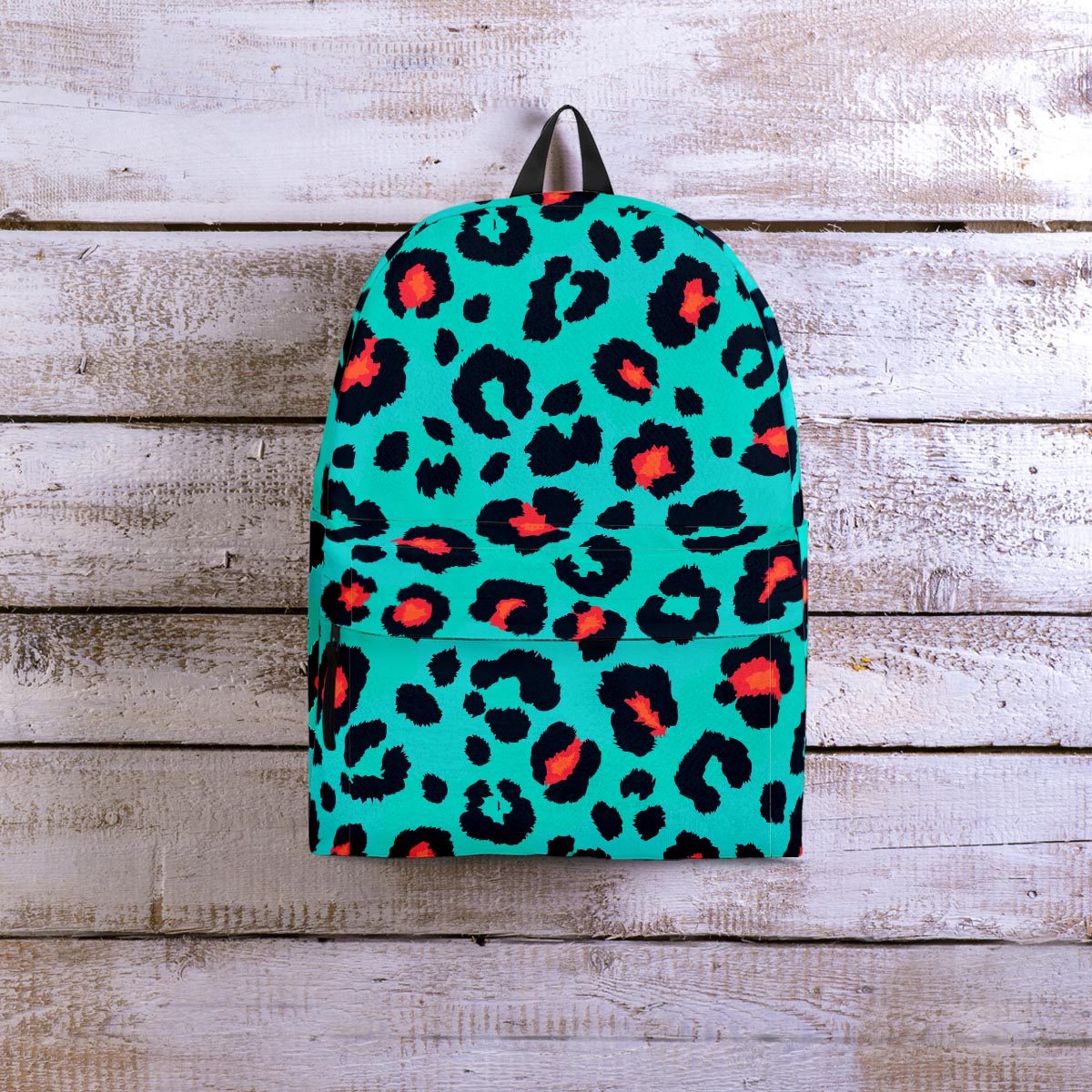 Teal Leopard Backpack-grizzshop