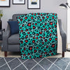 Teal Leopard Blanket-grizzshop