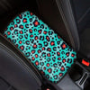 Teal Leopard Car Console Cover-grizzshop