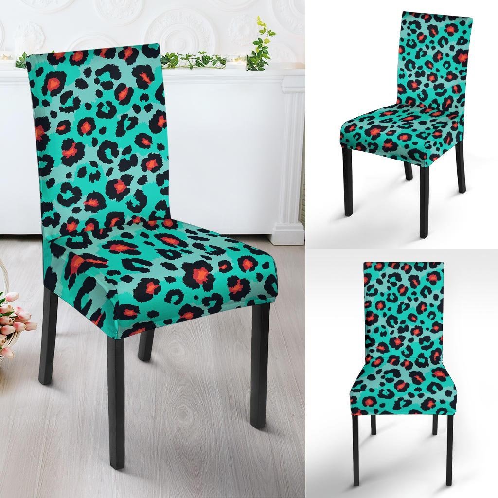 Teal Leopard Chair Cover-grizzshop