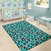 Teal Leopard Floor Mat-grizzshop