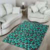 Teal Leopard Floor Mat-grizzshop