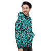 Teal Leopard Men's Hoodie-grizzshop