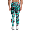 Teal Leopard Men's Leggings-grizzshop