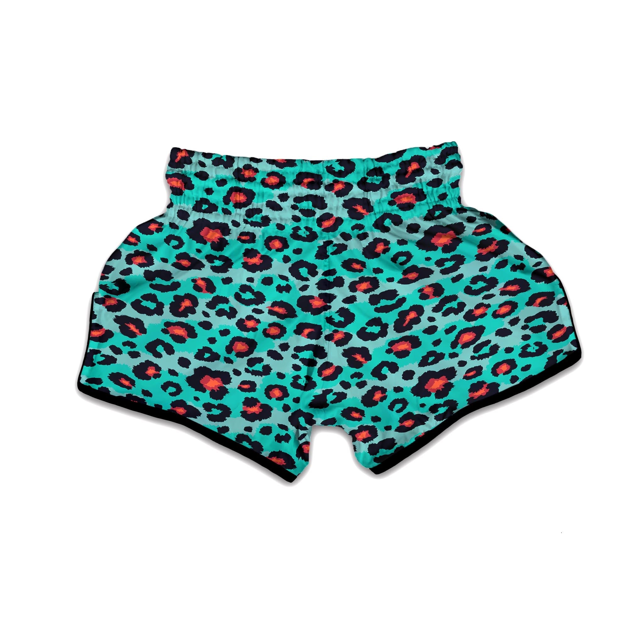 Teal Leopard Muay Thai Boxing Shorts-grizzshop