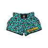 Teal Leopard Muay Thai Boxing Shorts-grizzshop