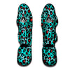 Teal Leopard Muay Thai Shin Guard-grizzshop