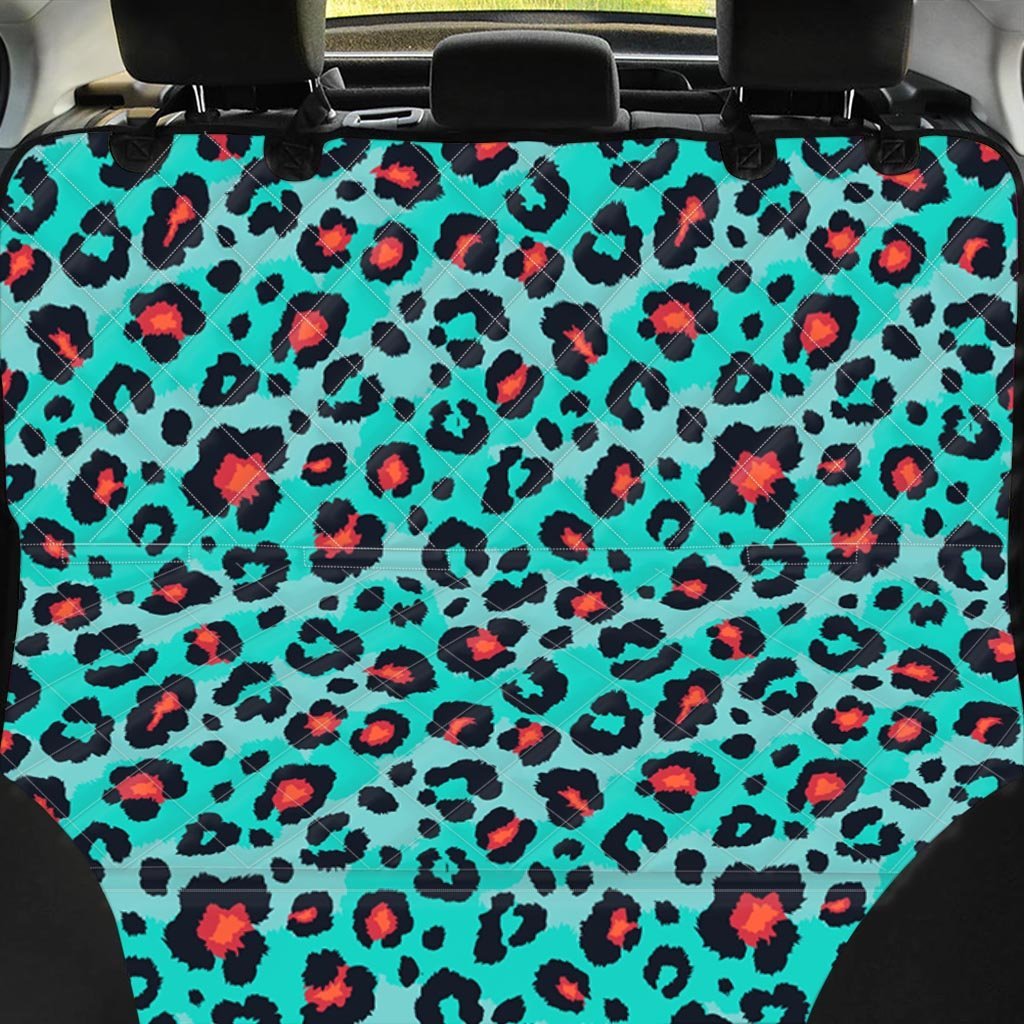 Teal Leopard Pet Car Seat Cover-grizzshop