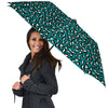 Teal Leopard Print Pattern Umbrella-grizzshop