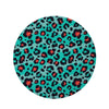 Teal Leopard Round Rug-grizzshop