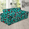 Teal Leopard Sofa Cover-grizzshop