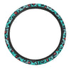 Teal Leopard Steering Wheel Cover-grizzshop