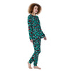 Teal Leopard Women's Pajamas-grizzshop