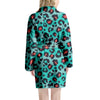 Teal Leopard Women's Robe-grizzshop