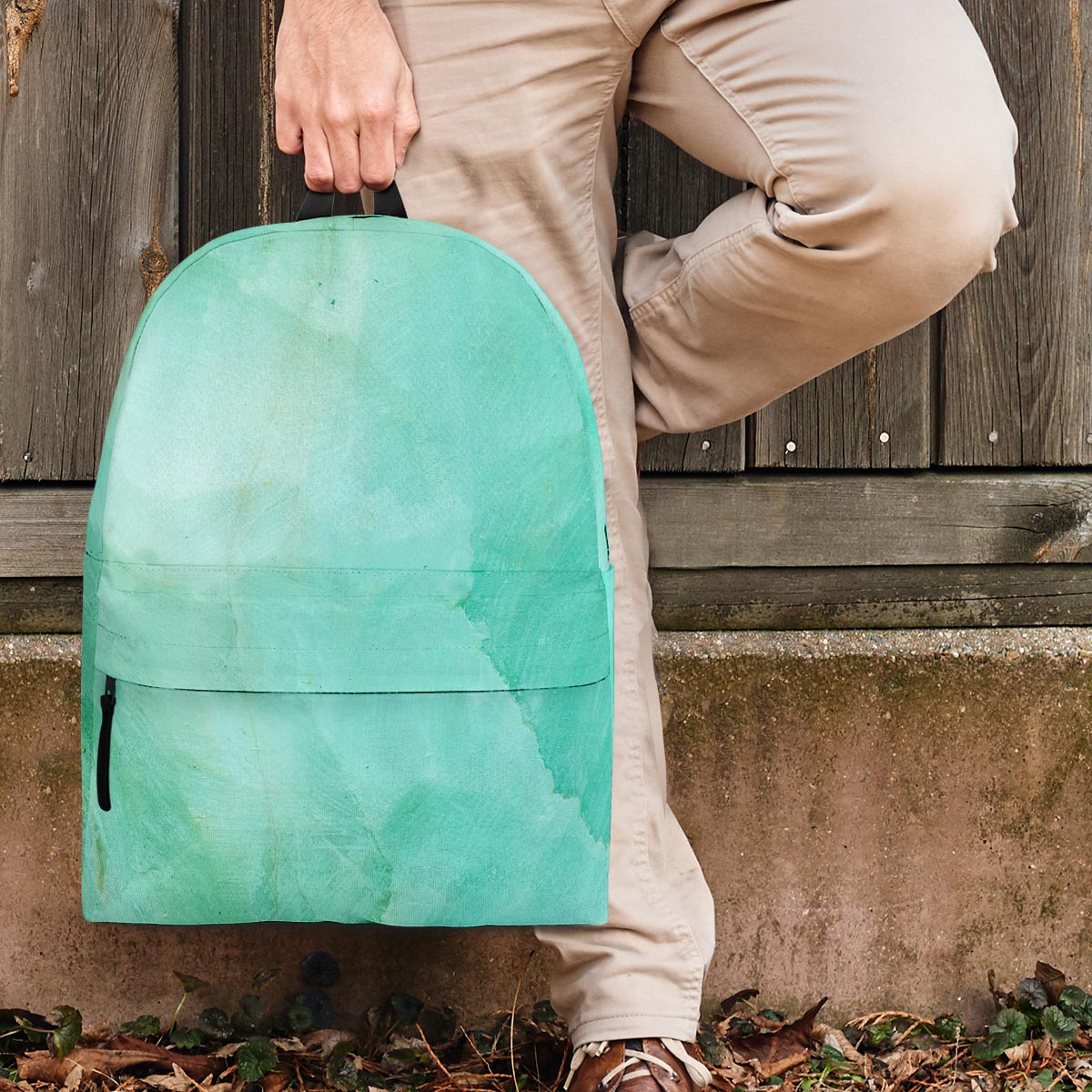Teal Marble Backpack-grizzshop