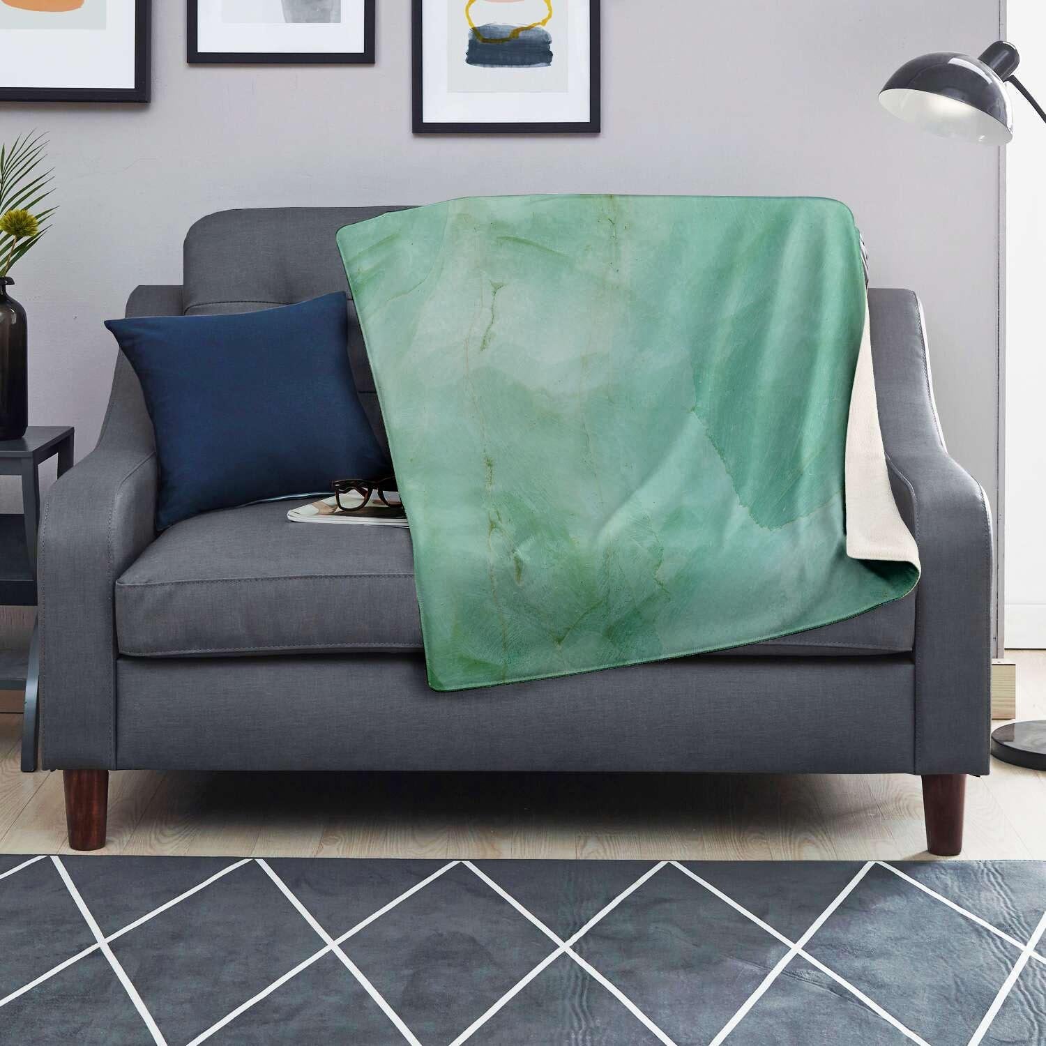 Teal Marble Blanket-grizzshop