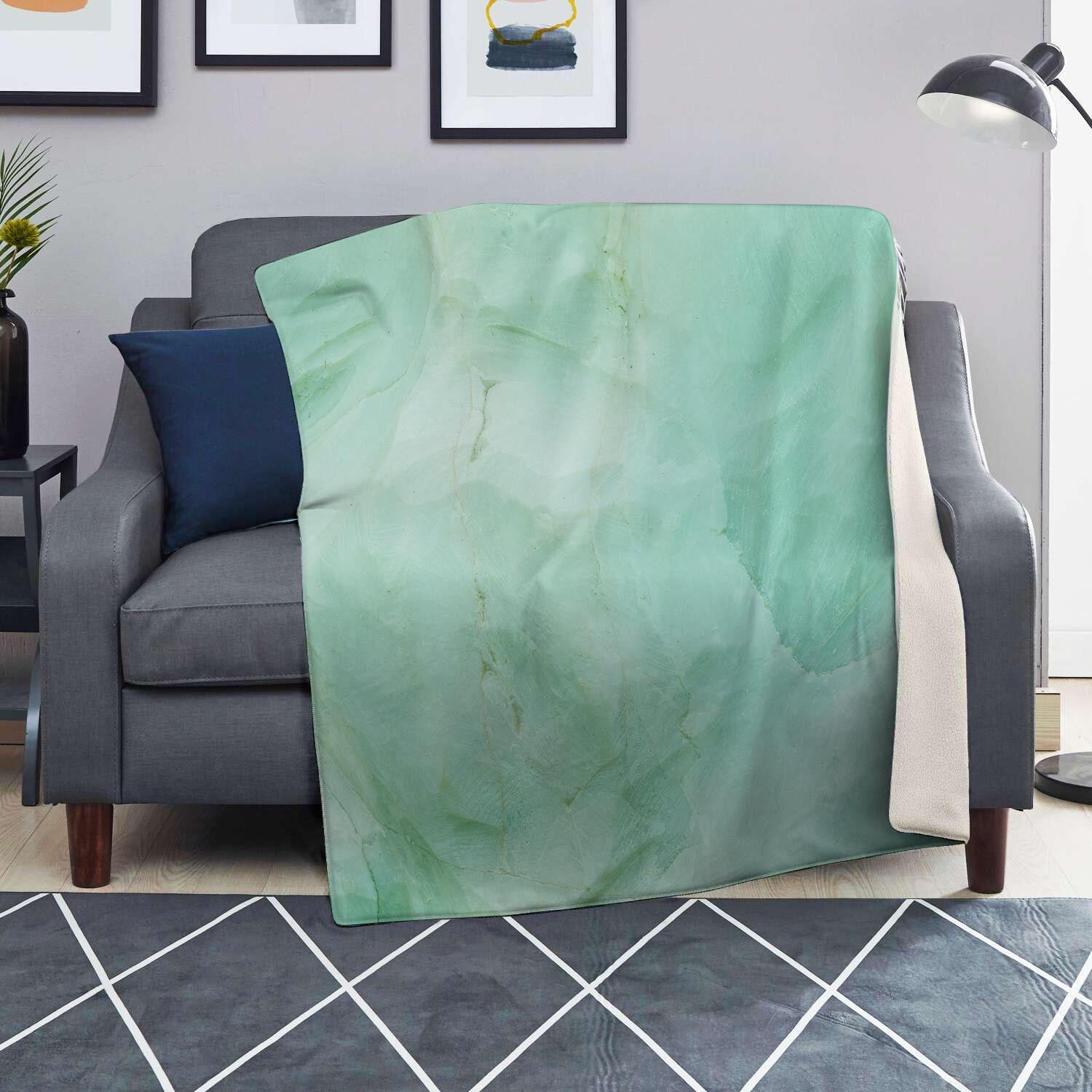 Teal Marble Blanket-grizzshop