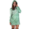 Teal Marble Hoodie Dress-grizzshop