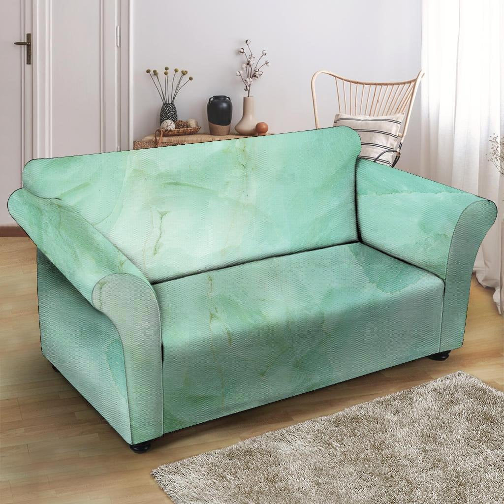 Teal Marble Loveseat Cover-grizzshop