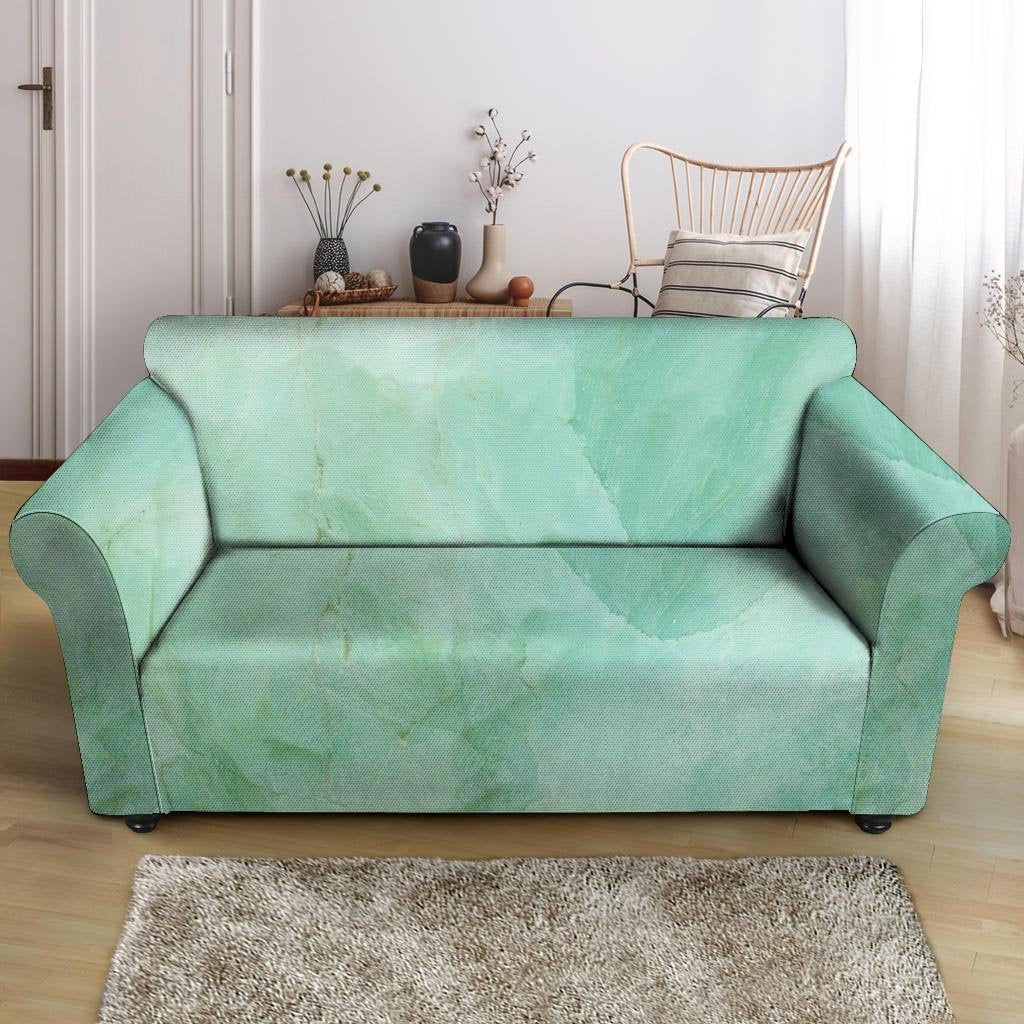 Teal Marble Loveseat Cover-grizzshop