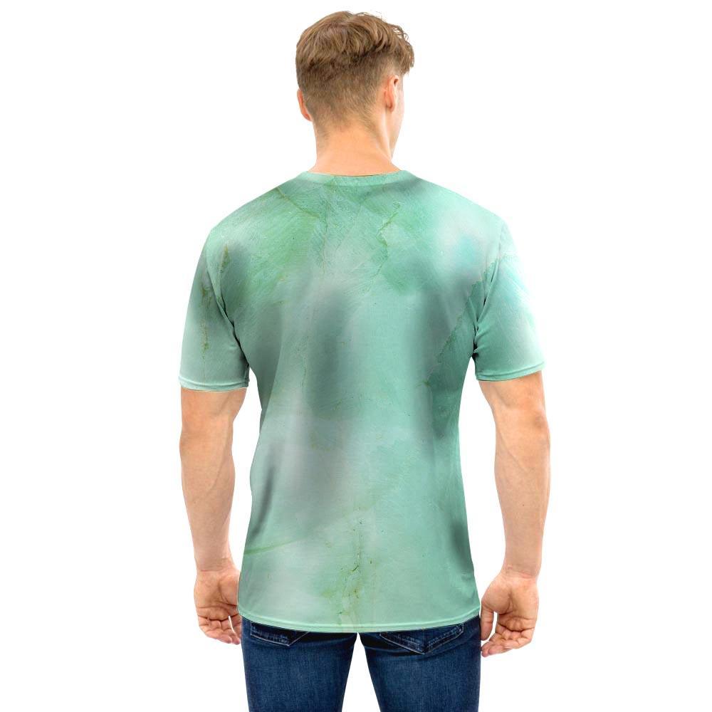 Teal Marble Men T Shirt-grizzshop