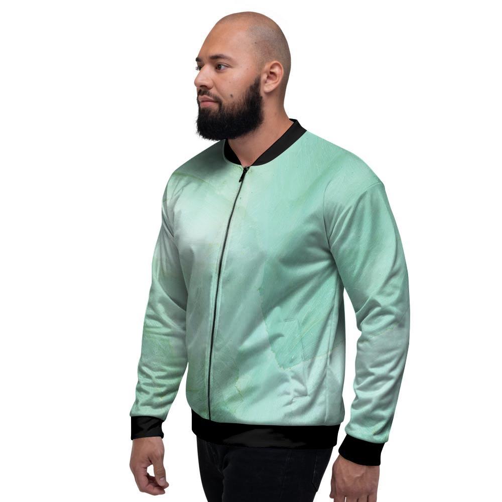 Teal Marble Men's Bomber Jacket-grizzshop