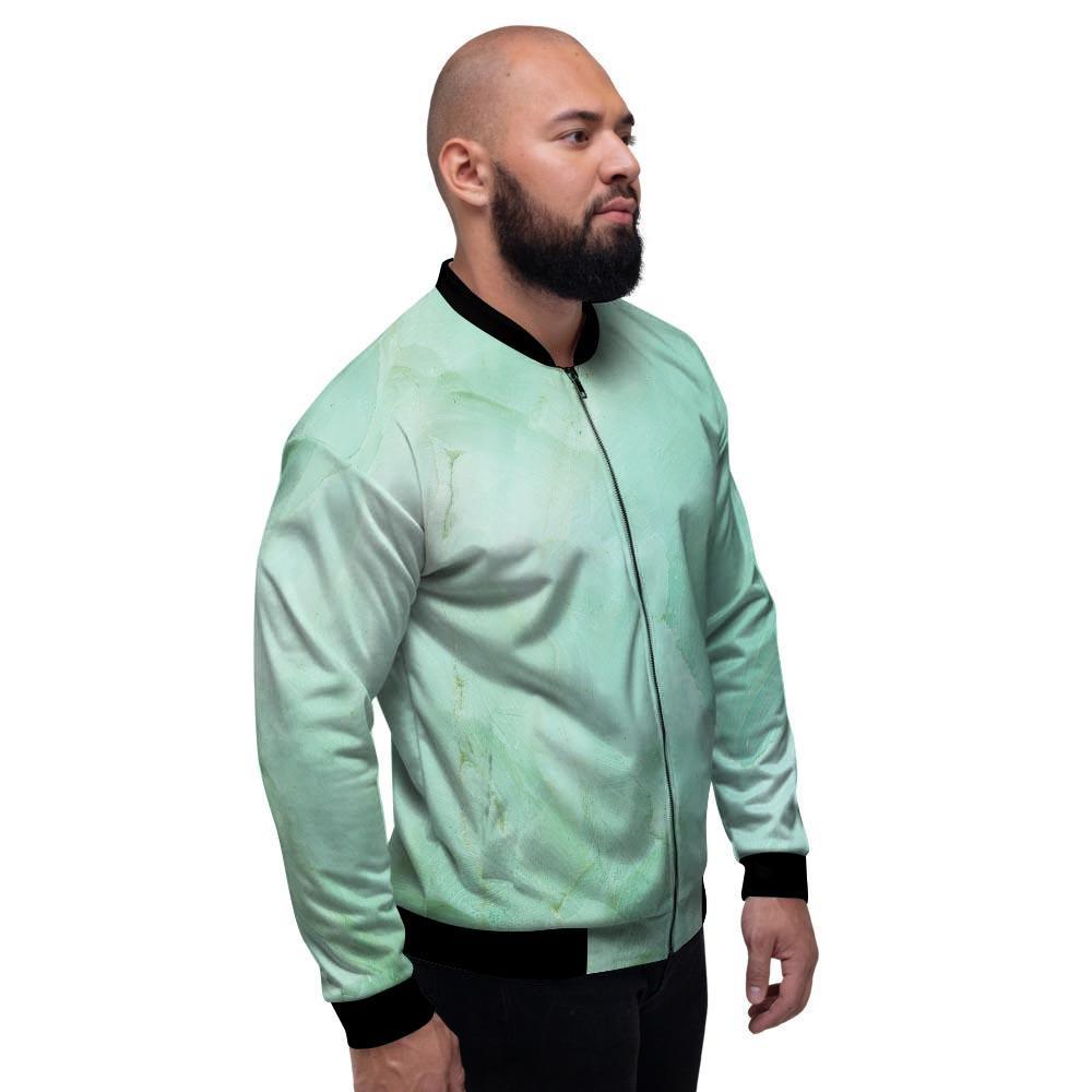 Teal Marble Men's Bomber Jacket-grizzshop