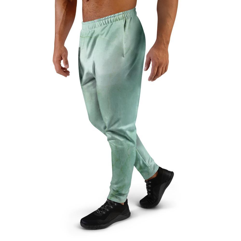 Teal Marble Men's Joggers-grizzshop